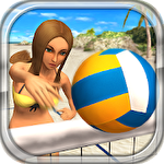 Beach volleyball paradise icon