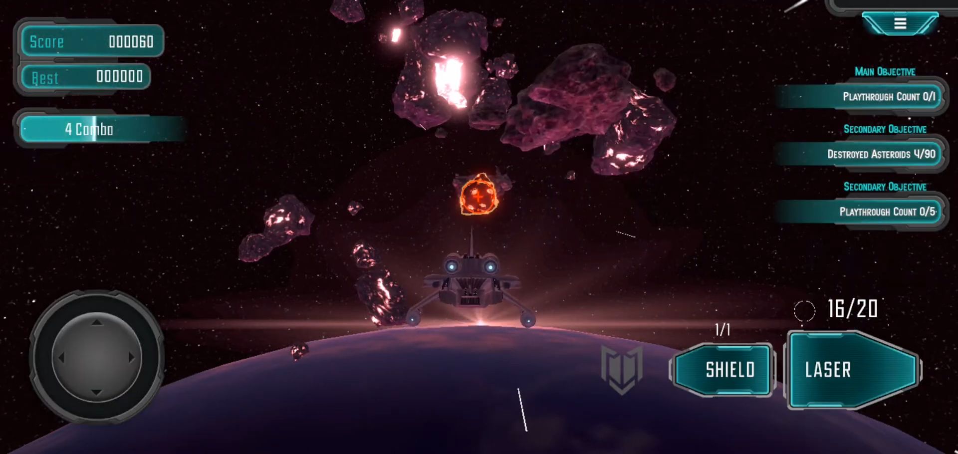 Asteroids Star Pilot captura de pantalla 1