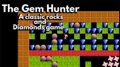 The gem hunter: A classic rocks and diamonds game captura de pantalla 1