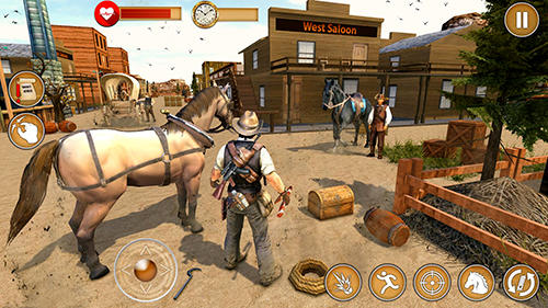 Western cowboy gun shooting fighter open world скриншот 1