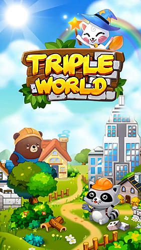 Triple world: Animal friends build garden city captura de pantalla 1