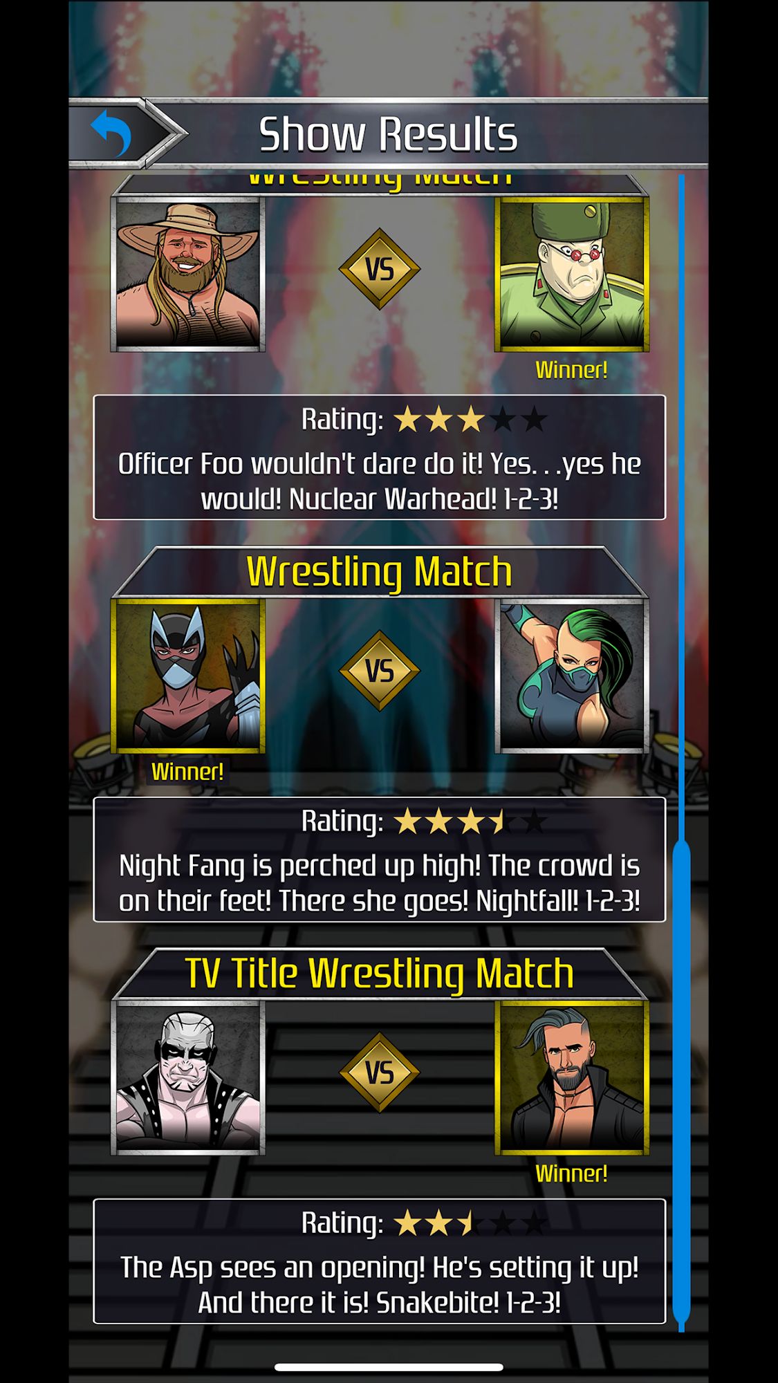 Modern Mania Wrestling GM screenshot 1