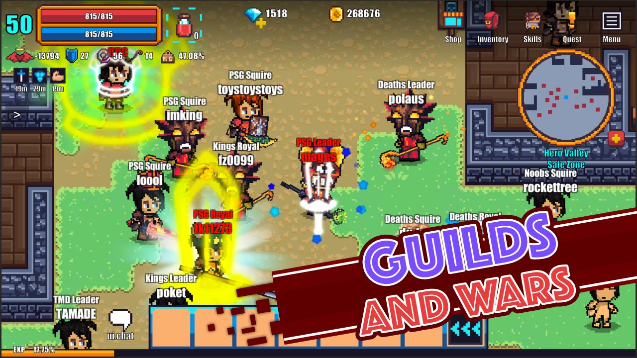 Pixel Knights Online 2D MMORPG MMO RPG para Android