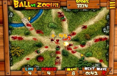 Bolas contra Zombies para iPhone gratis