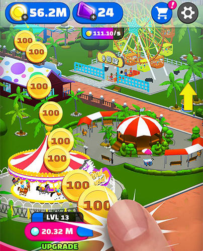 Click park: Idle building roller coaster game! für Android