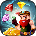 Crazy gold miner story. Ultimate gold rush: Match 3 icône