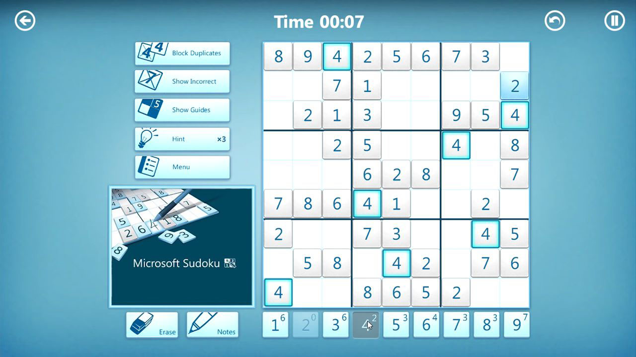 microsoft windows 7 sudoku