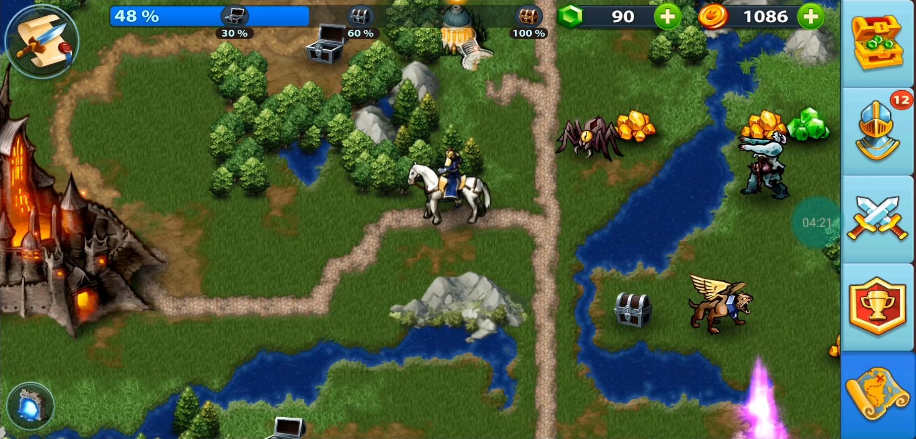 Heroes Magic World - Inferno captura de tela 1
