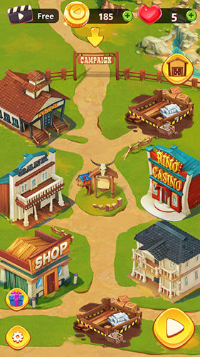 Wild West village: New match 3 city building game captura de pantalla 1