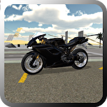 Fast motorcycle driver icono