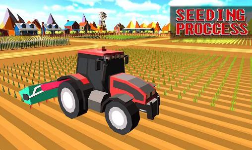 Blocky plow farming harvester 2 for Android