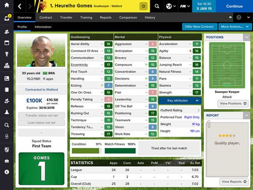 Football manager classic 2015 for iPhone for free