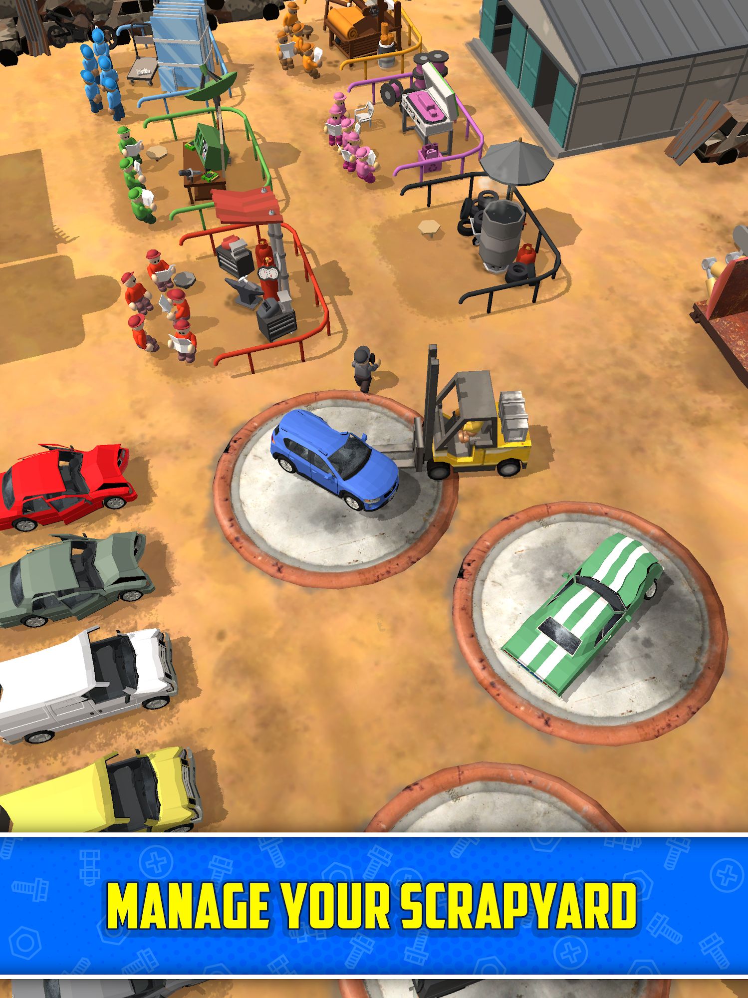 Scrapyard Tycoon Idle Game captura de pantalla 1