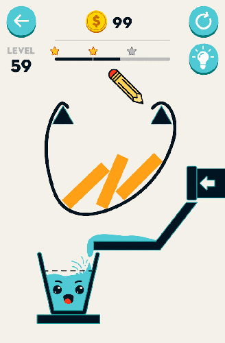 Fill the glass: Drawing puzzles screenshot 1