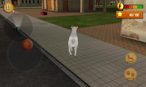Crazy goat in town 3D screenshot 1
