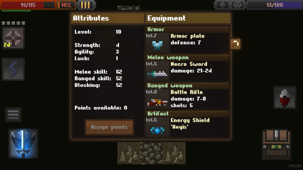Caves (Roguelike) captura de tela 1