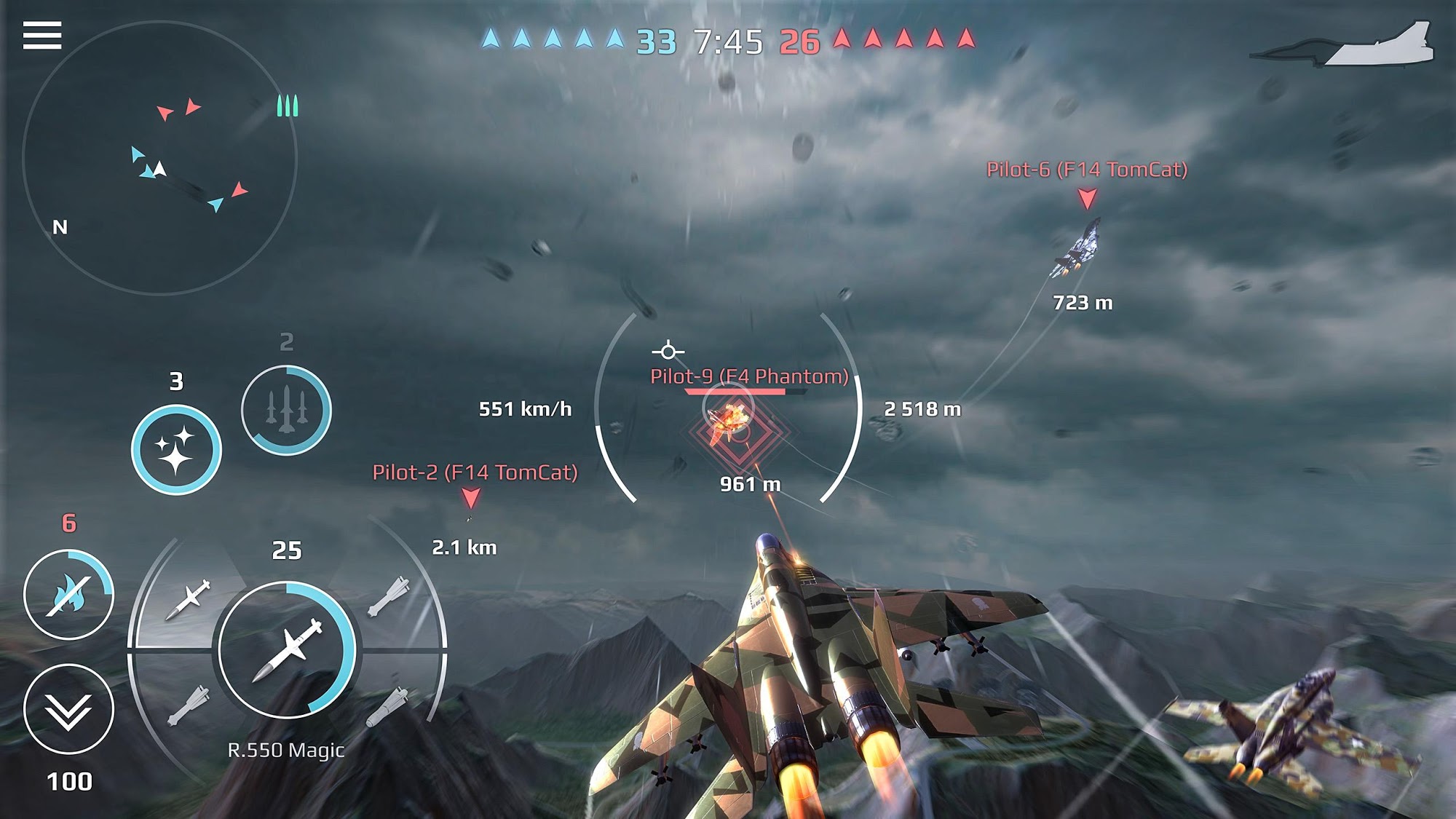 Sky Combat: war planes online simulator PVP para Android