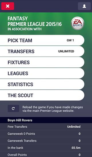 Fantasy premier league 2015/16 for Android