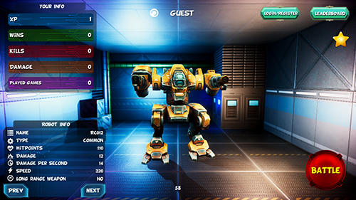 RoboRoyale : Battle royale of war robots captura de tela 1