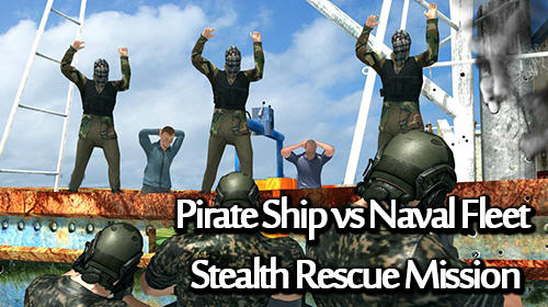 Pirate ship vs naval fleet: Stealth rescue mission icône