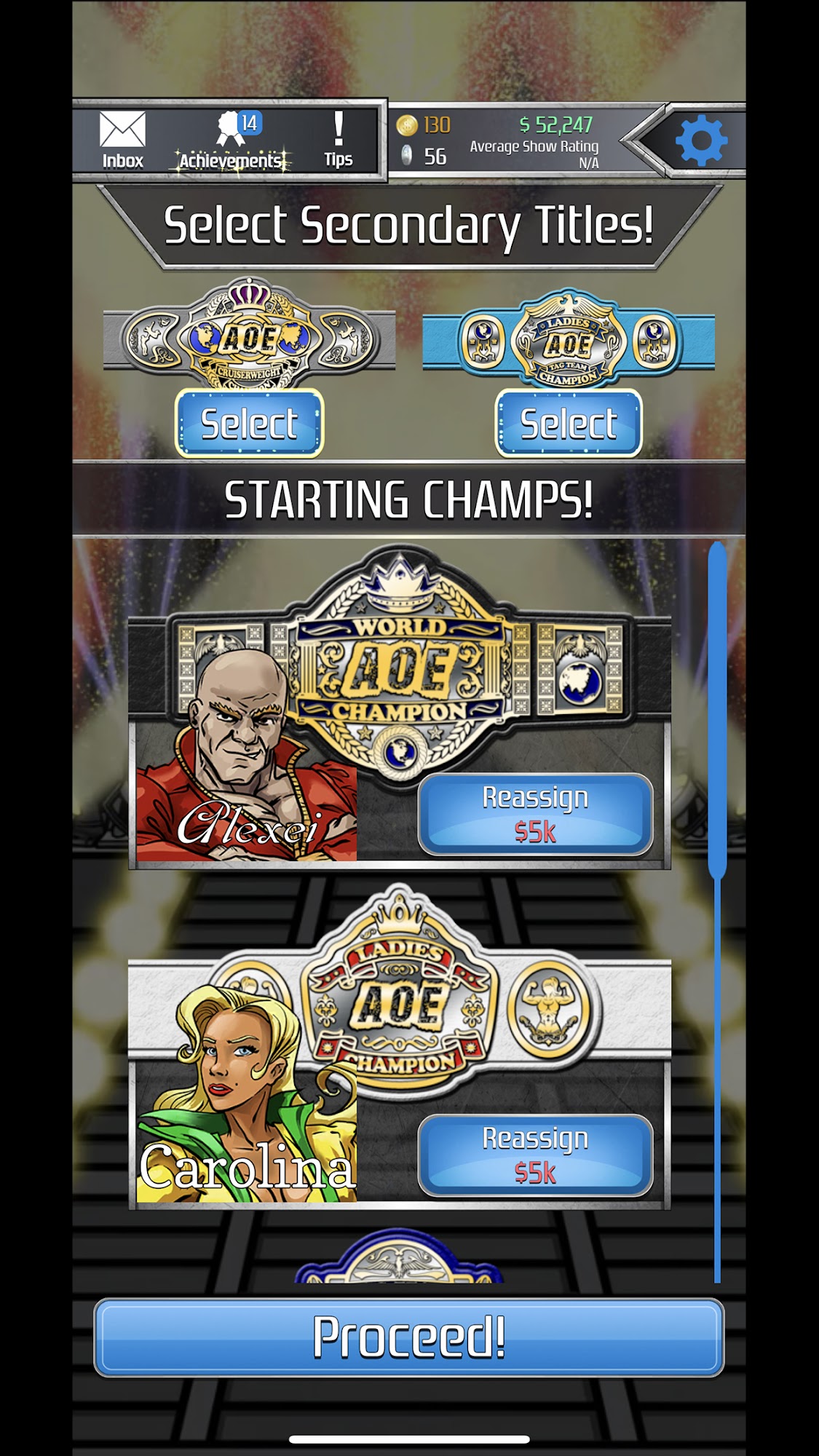 Modern Mania Wrestling GM screenshot 1