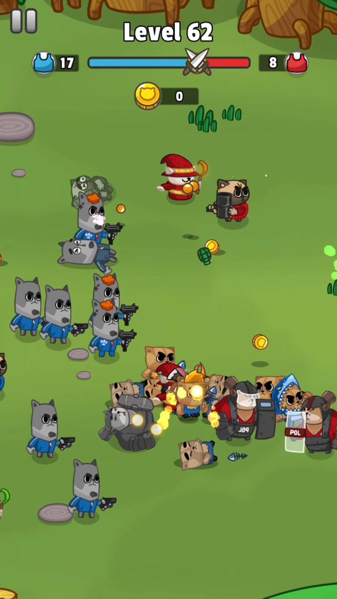 Cats Clash - Epic Battle Arena Strategy Game captura de pantalla 1
