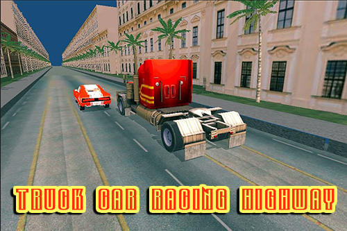 Truck car racing highway captura de tela 1