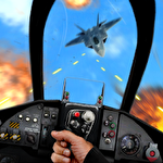 Warplane cockpit simulator icon
