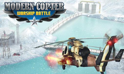 Modern copter warship battle icon