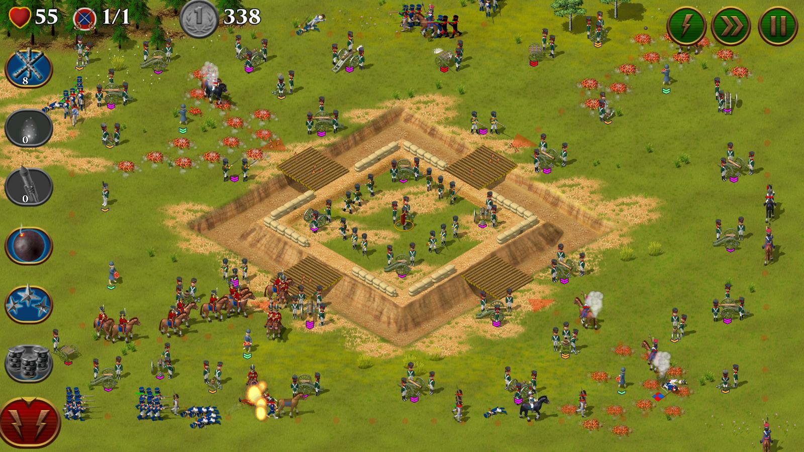1812. Napoleon Wars TD Tower Defense strategy game captura de tela 1