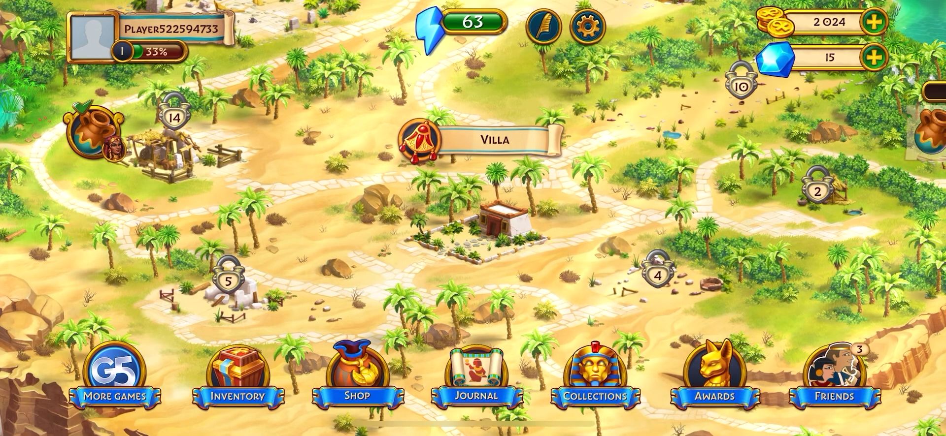 Jewels of Egypt: Match Game capture d'écran 1