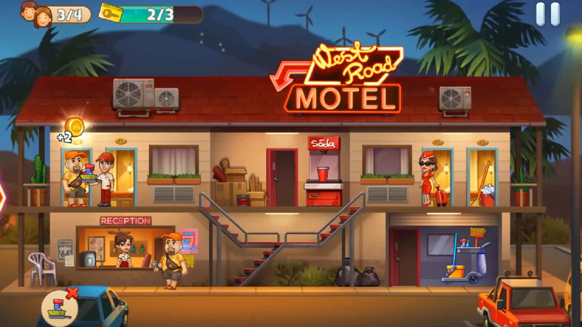 Doorman Story: Hotel team tycoon captura de tela 1