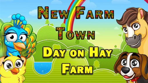 New farm town: Day on hay farm icône