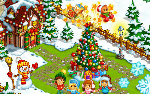 Farm snow: Happy Christmas story with toys and Santa für Android