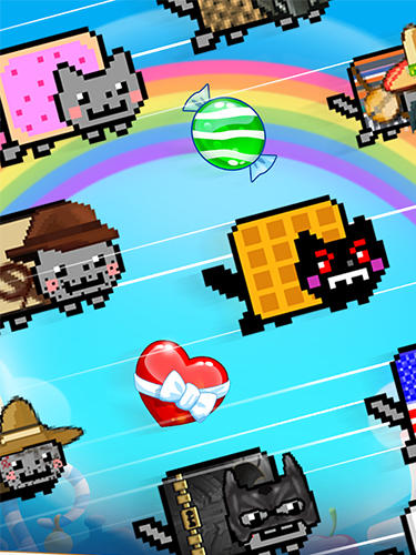 Nyan Cat: Verbinde Süßigkeiten