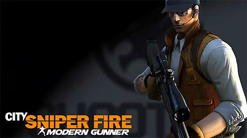 City sniper fire: Modern shooting icon