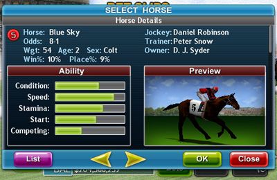 Virtual Horse Racing 3D in Russian