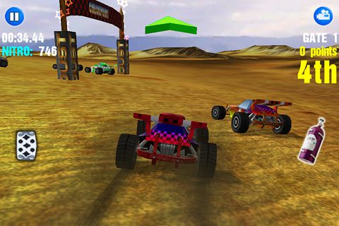 Corrida offroad com poeira