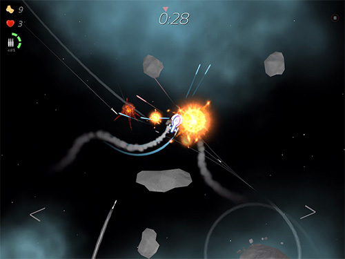 2 minutes in space: Missiles and asteroids survival для Android