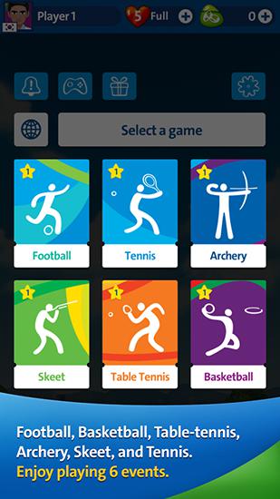 Rio 2016: Olympic games. Official mobile game pour Android