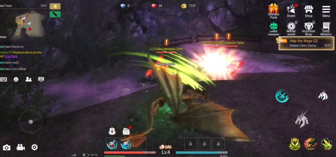 GIGA Dragon War captura de pantalla 1