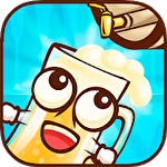 Happy beer glass: Pouring water puzzles icon