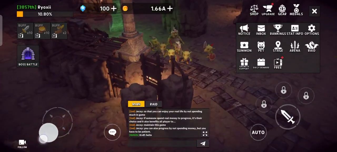 Dungeon Knight: 3D Idle RPG captura de tela 1