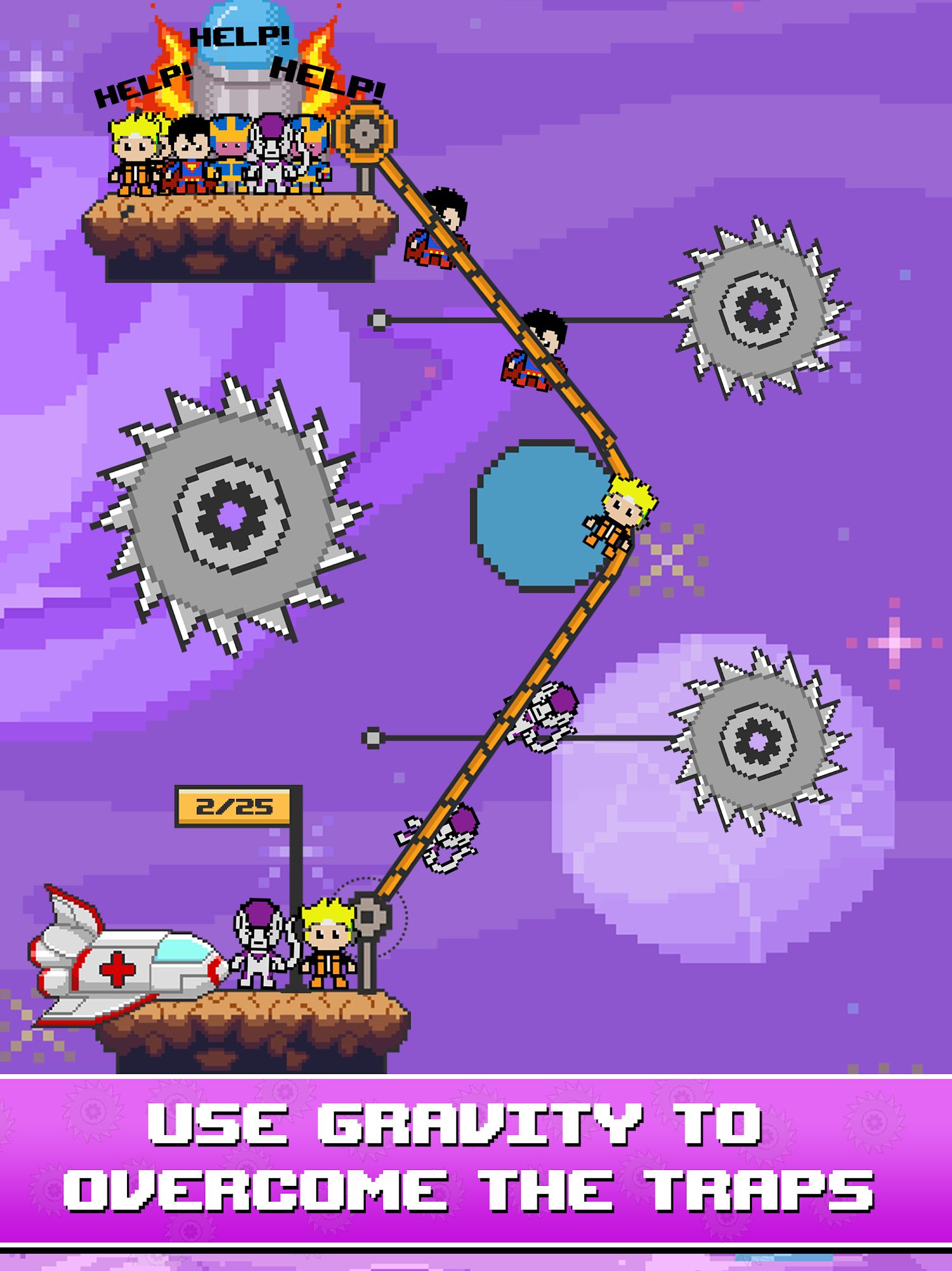 Rope Pixel Master - Rescue Hero Academy for Android