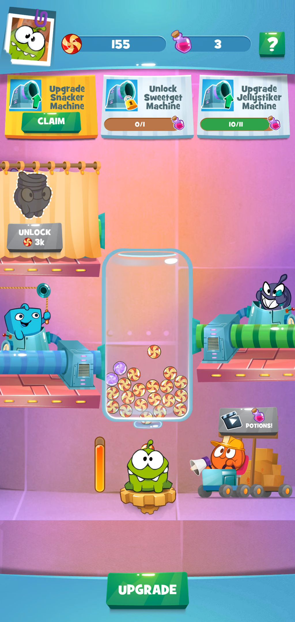 Om Nom Idle Candy Factory for Android