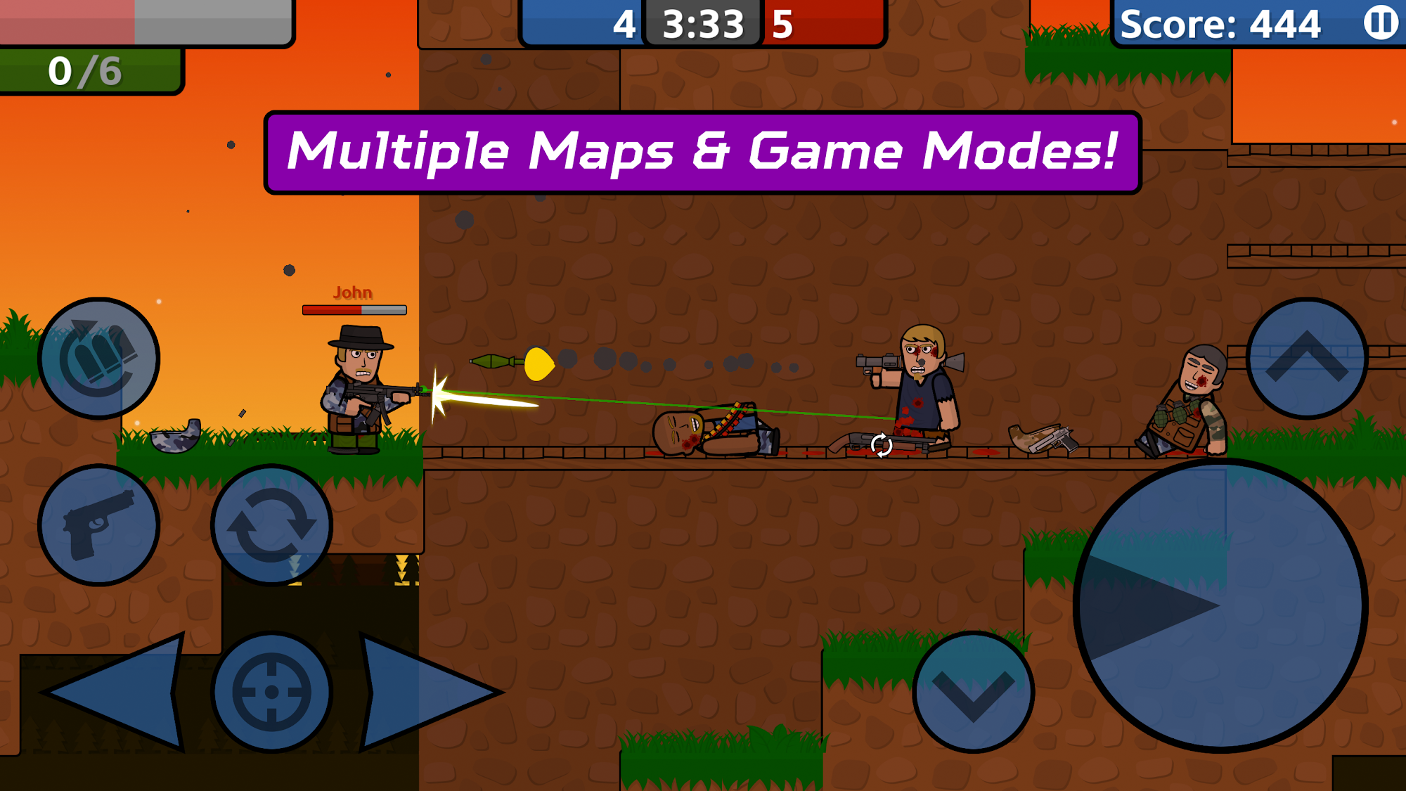 2d shooting games android