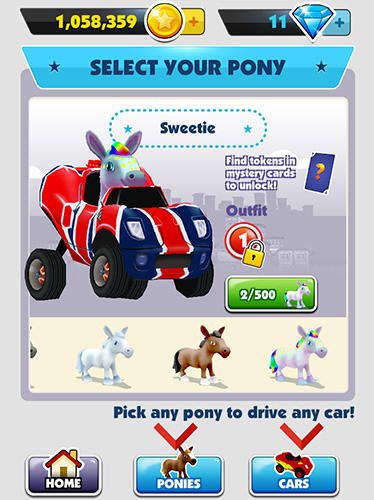 Pony craft unicorn car racing: Pony care girls capture d'écran 1