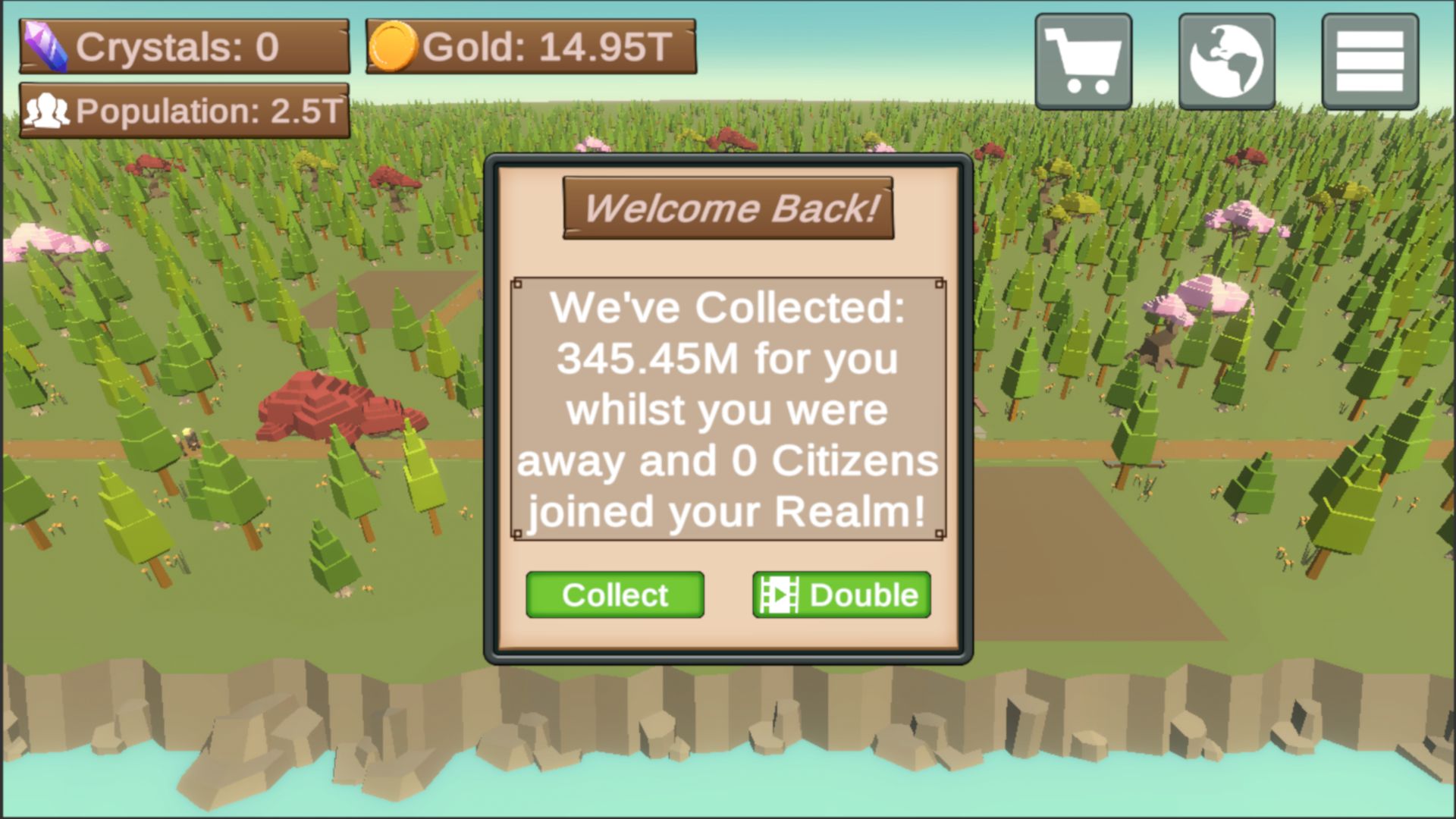 Idle Realm Builder captura de tela 1