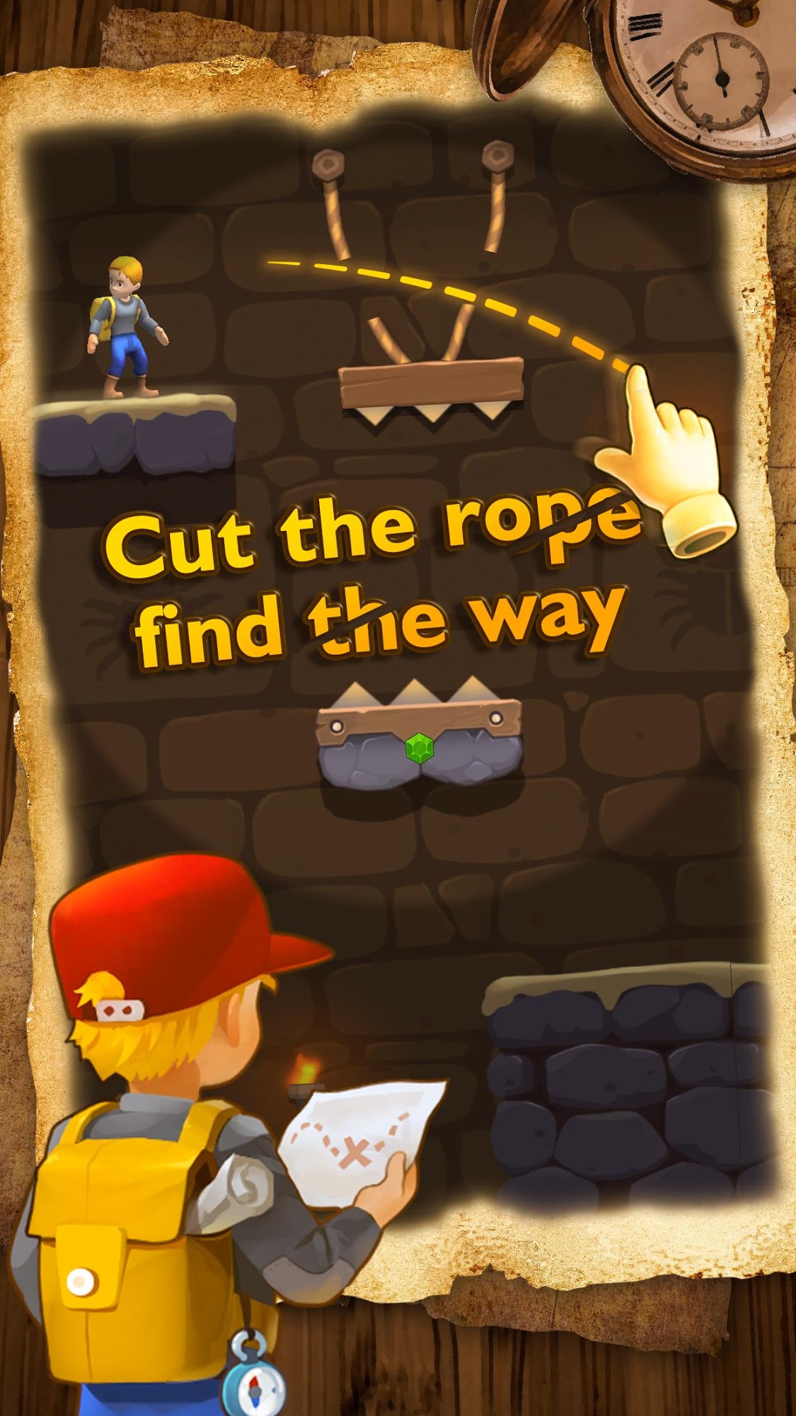 Relic Adventure - Rescue Cut Rope Puzzle Game captura de tela 1