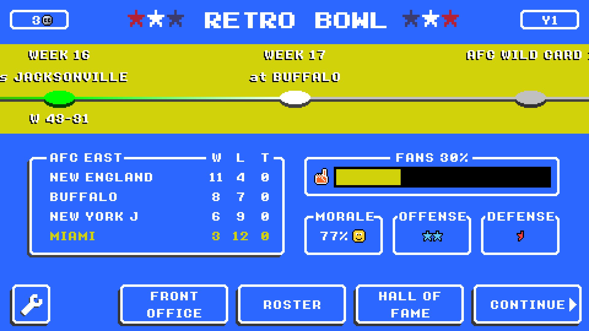 Retro Bowl captura de pantalla 1